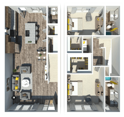 A series of images showing different views of a room with furniture and decor.